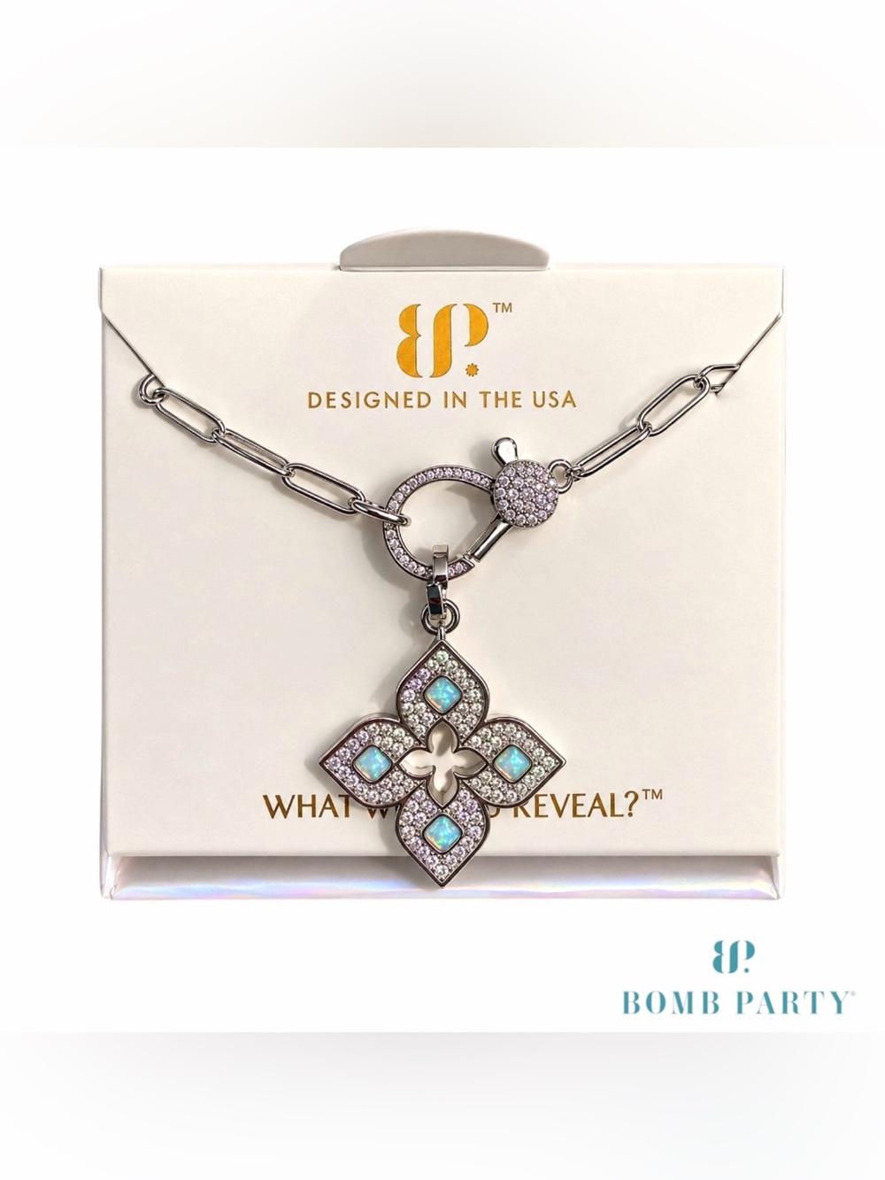 Main Character - Bomb Party October Necklace October 2026 Opal Jewelry clover